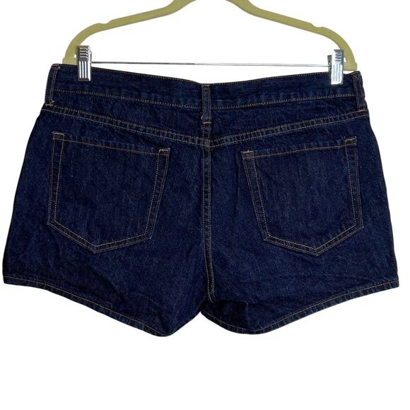 Old Navy The Diva Womens Denim Shorts 12 Blue Dark Wash 5-Pocket Low Rise Jorts - Picture 4 of 7